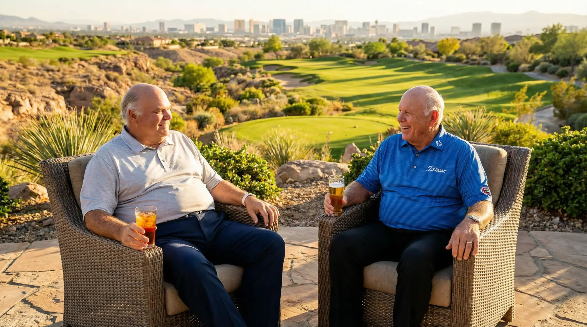 Vance Wood enjoying golf with friends